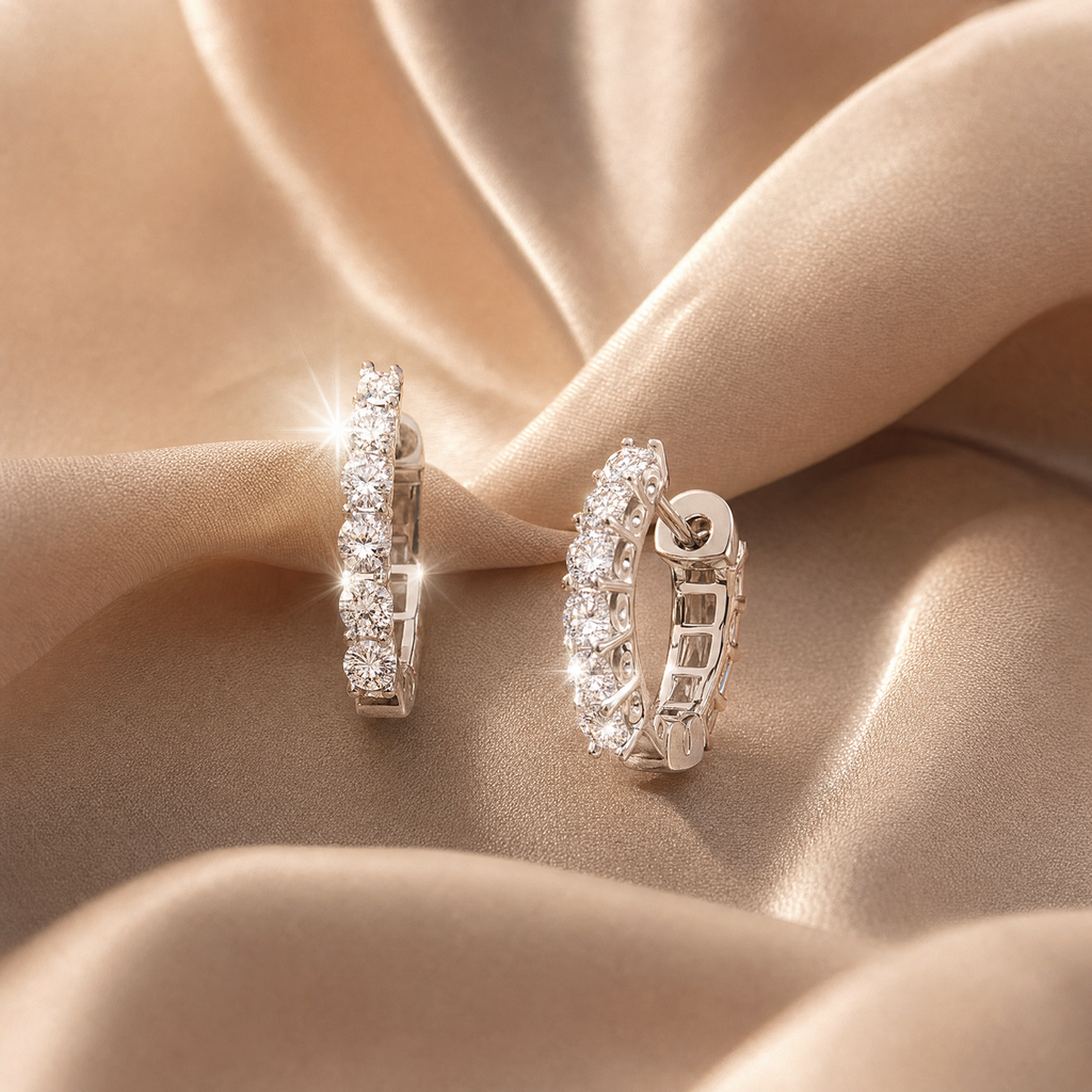 diamond hoop earrings