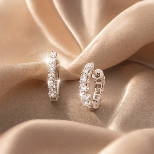 diamond hoop earrings