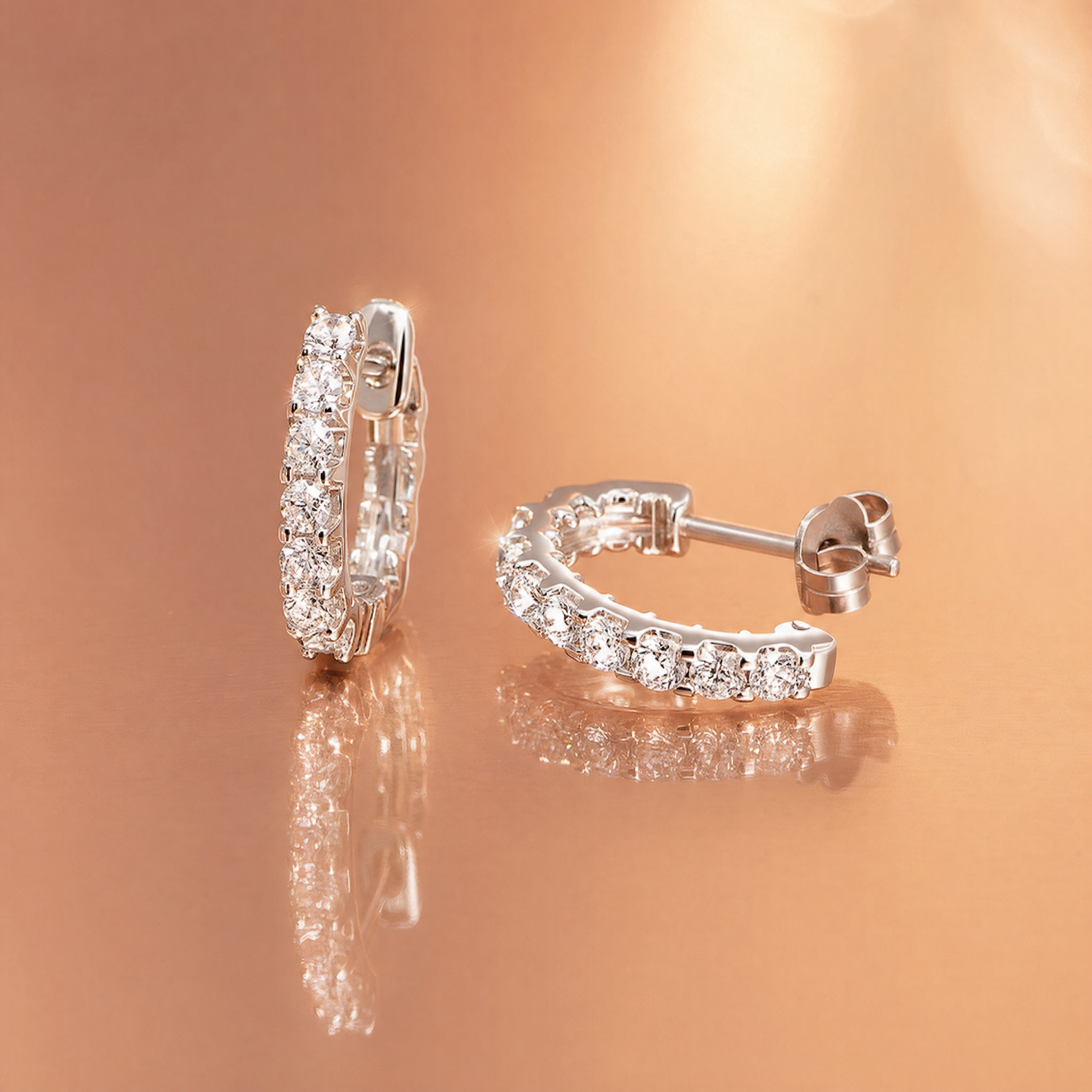 diamond hoop earrings
